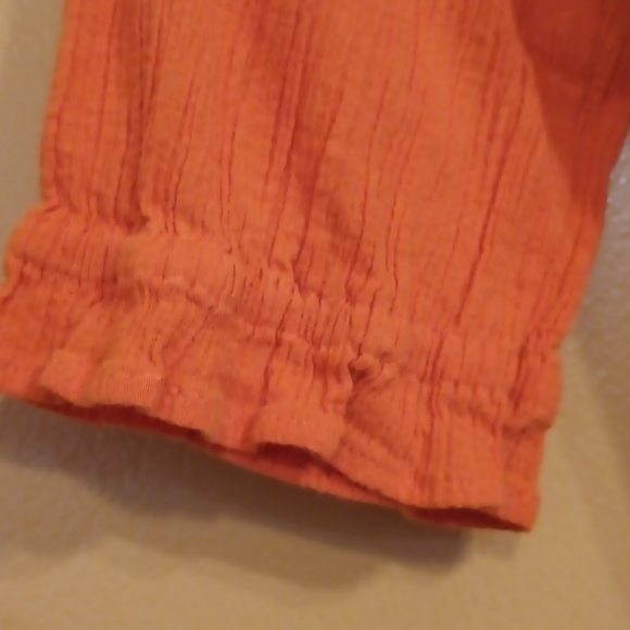 Antthony tops, orange pumpkin short sleeve embroidered trim top women's SZ XS - Picture 5 of 7